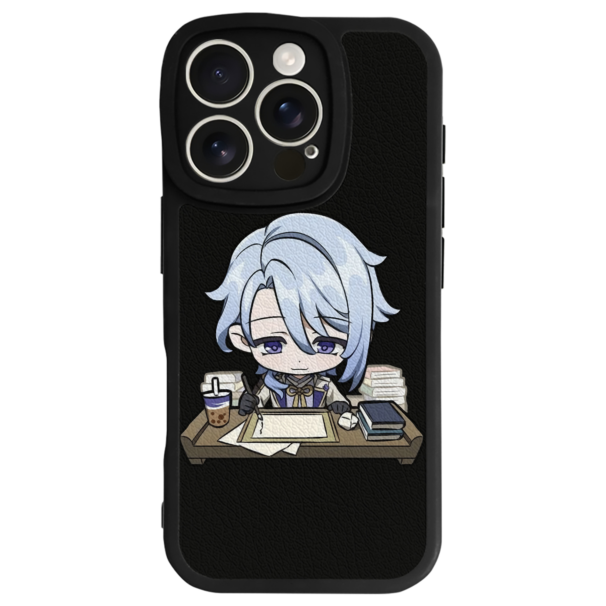 げんし神 神里綾人 かみさとあやと genshin Kamisato Ayato 【iPhone 16シリーズ対応】シリコンスマホケース（レザー調） 材質：シリコン